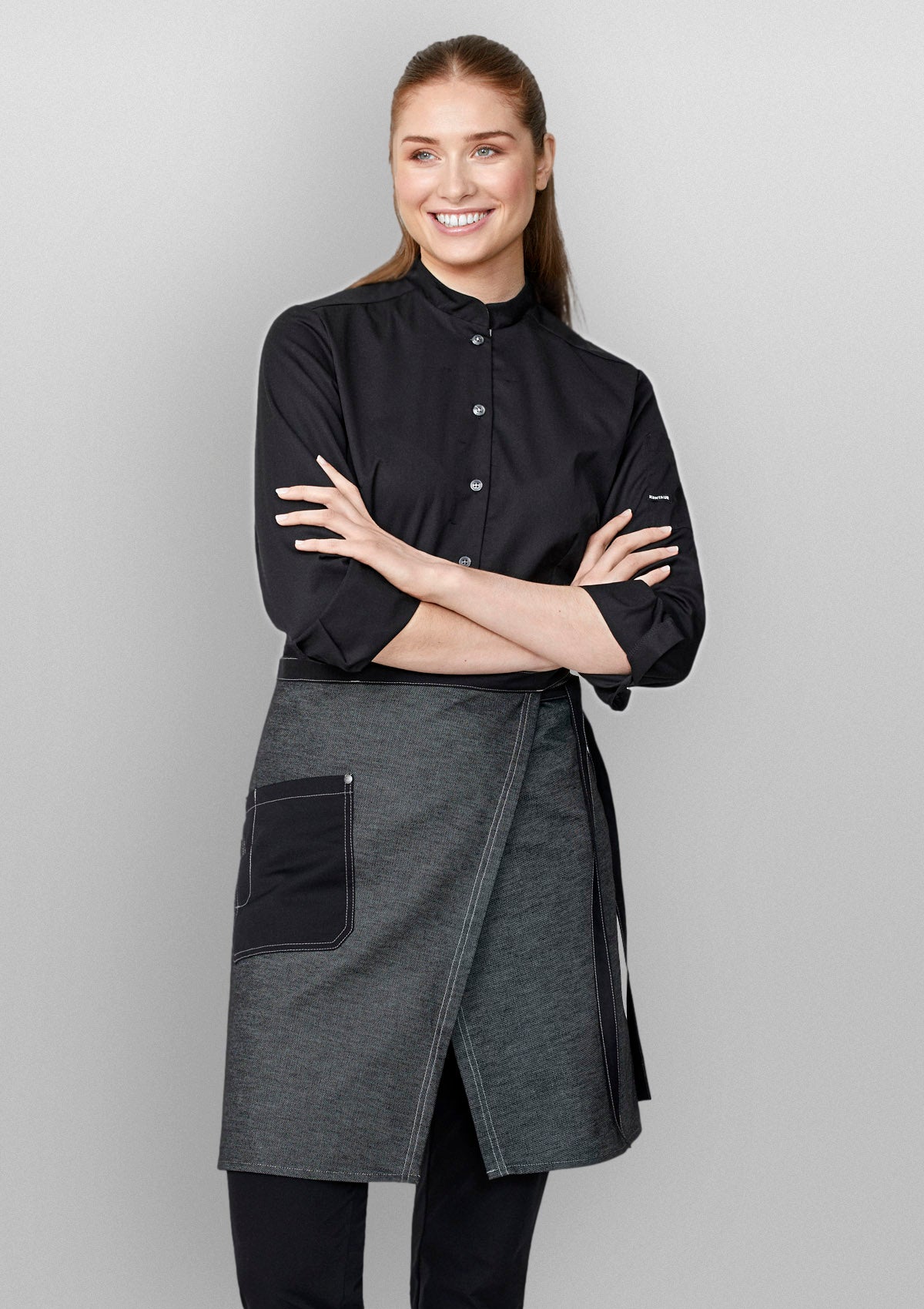 Women's Modern Chef & Service Shirt in Optimal Fit Long Sleeves | Kentaur