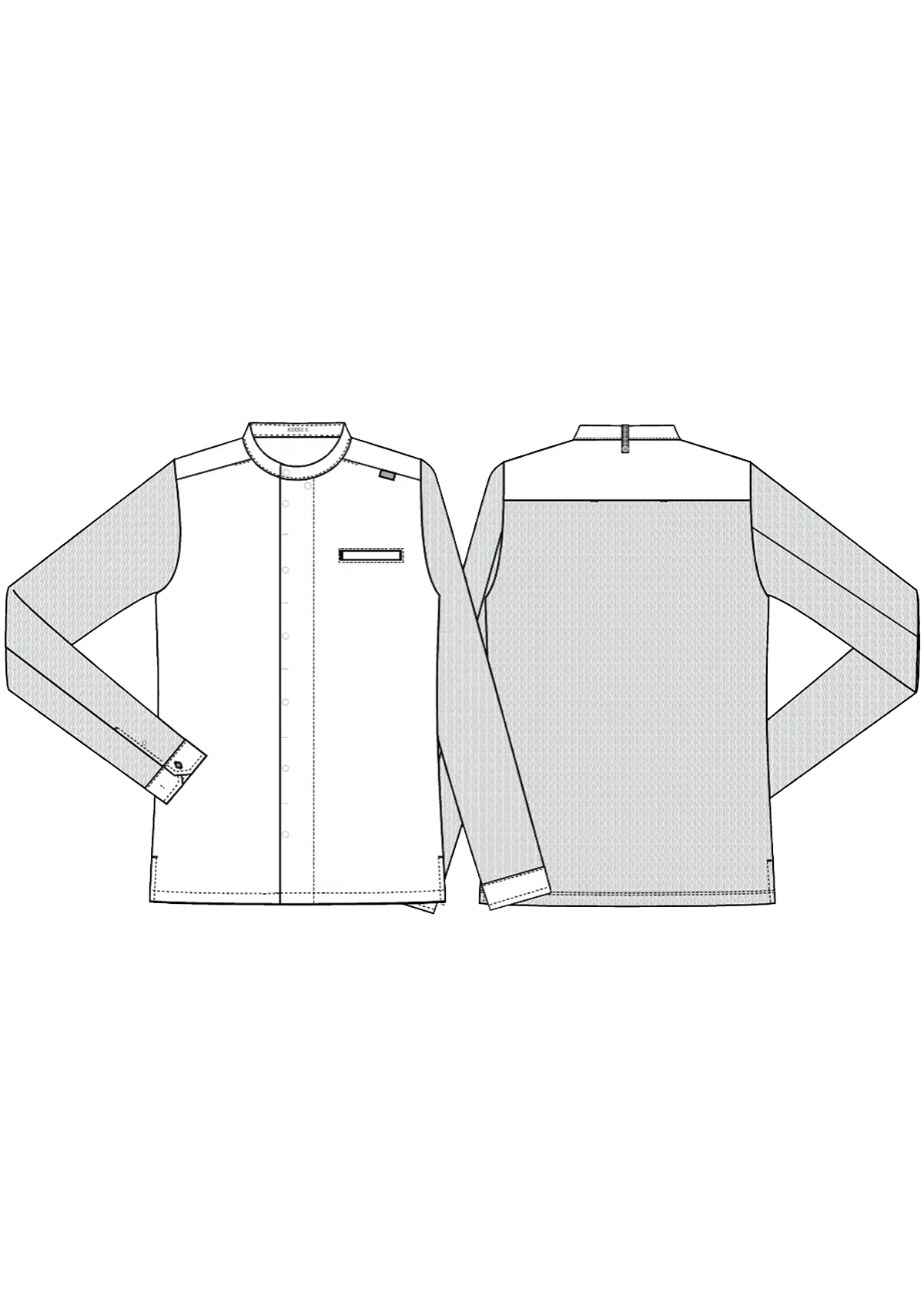 Chef/service piqué shirt Long Sleeves Unisex