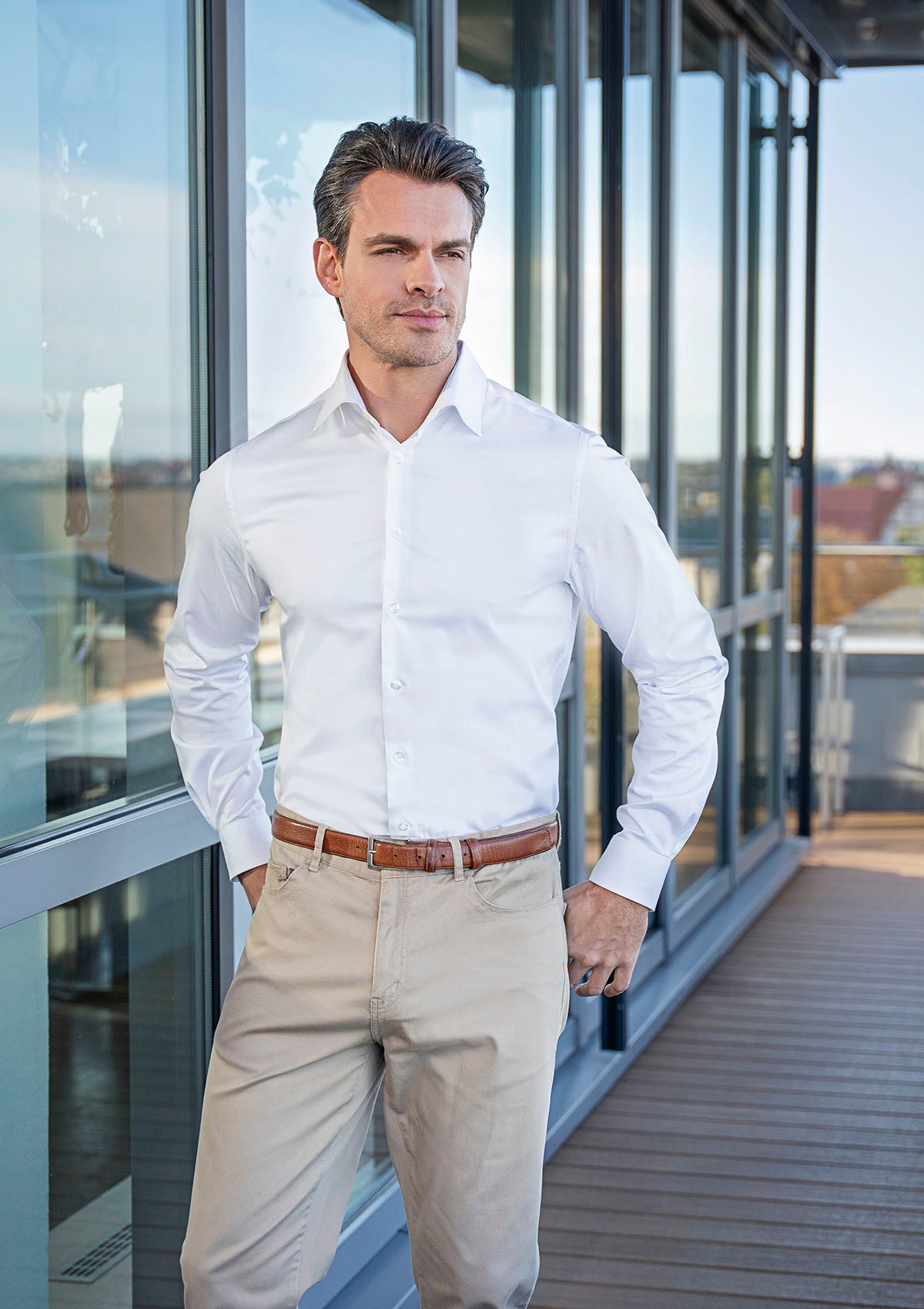 Men's Shirt Active-Stretch Long Sleeves Slim-Fit | Karlowsky