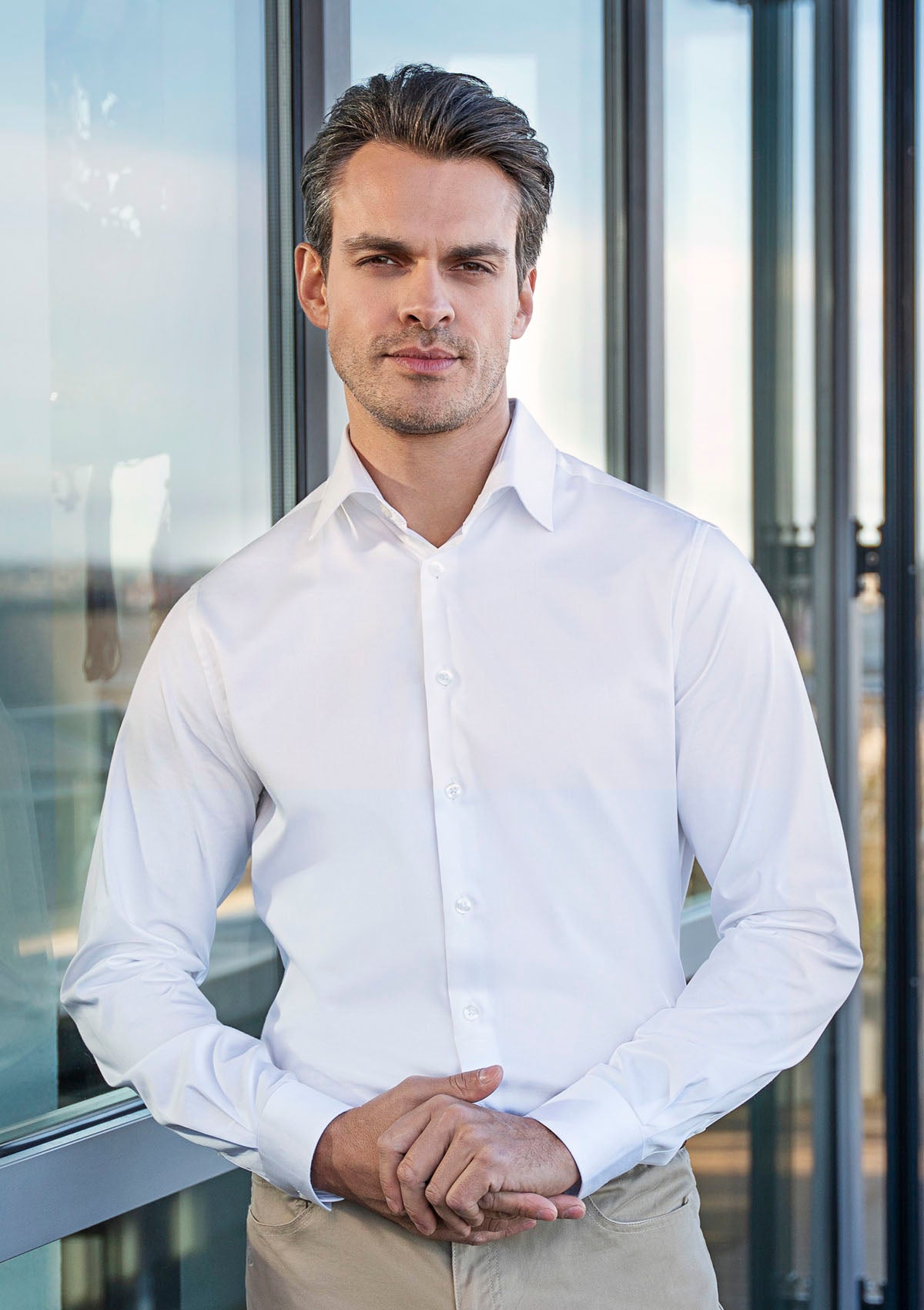 Men's Shirt Active-Stretch Long Sleeves Modern-Fit | Karlowsky