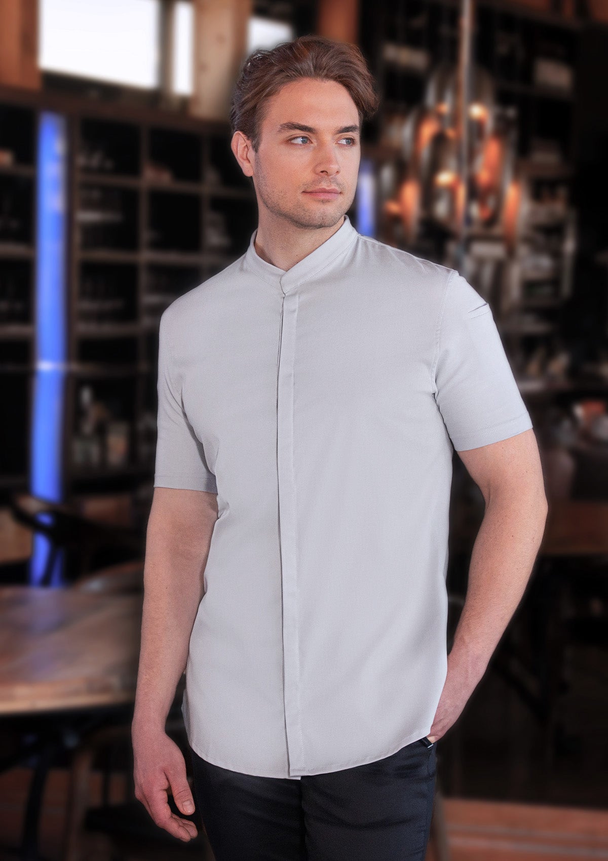 Short-sleeved Men's Chef Jacket Avantgarde | Diamond Cut