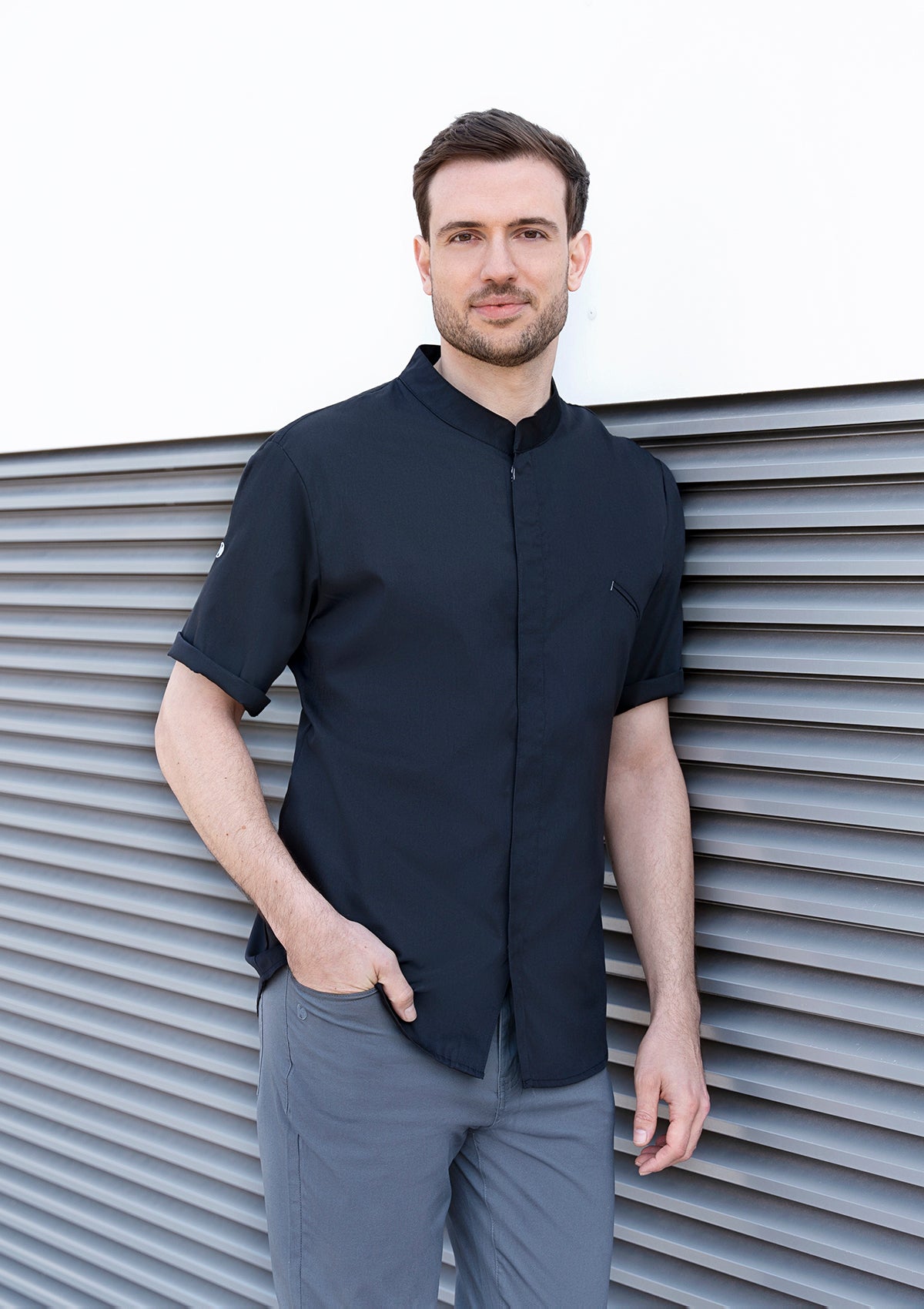 Men's Chef Shirt Short Sleeves Modern-Touch | Karlowsky