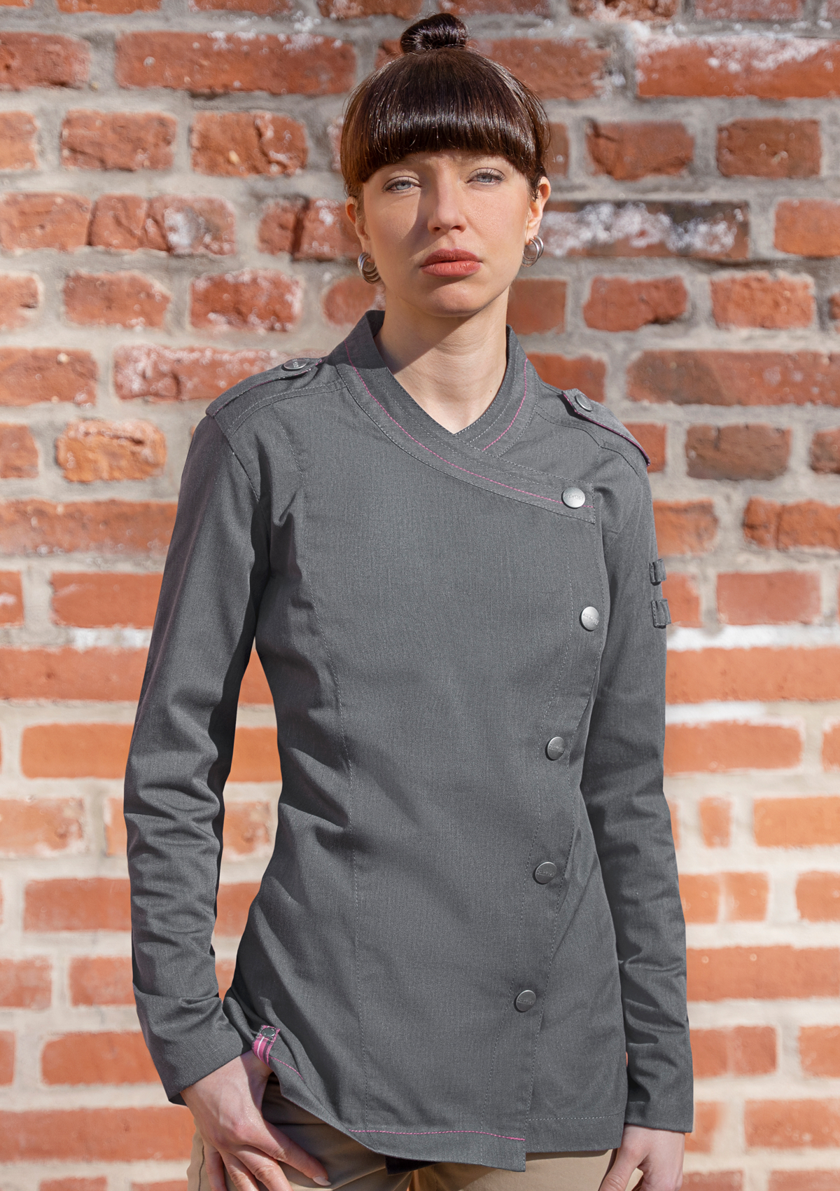 Long-sleeved Ladies' Chef Jacket Denim-Style ROCK CHEF-Stage2 | Rock Chef