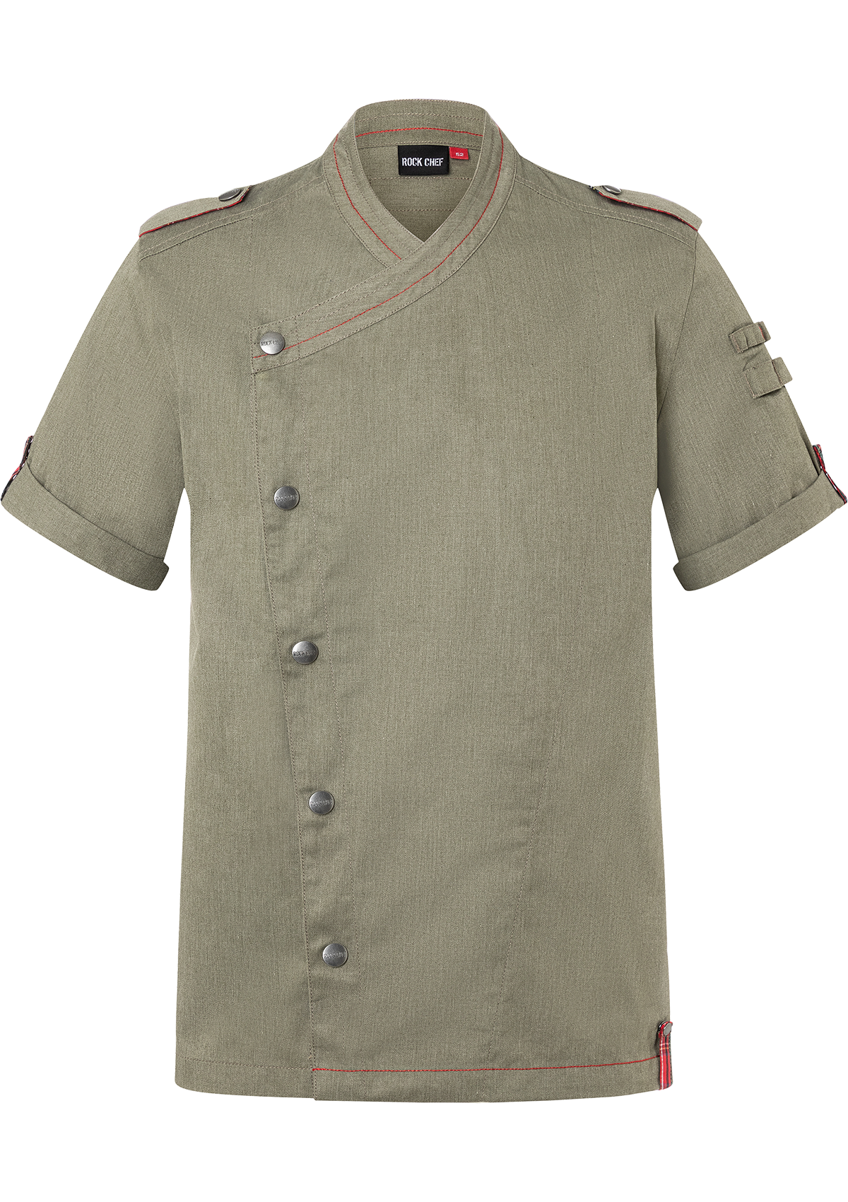 Men's Chef Jacket In Denim Look Short Sleeves - ROCK CHEF | Rock Chef