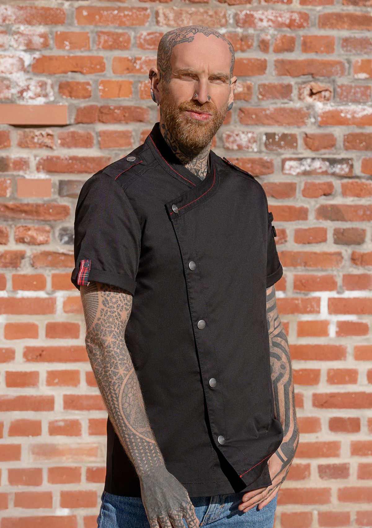 Short-sleeved Mens Chef Jacket ROCK CHEF-Stage2 | Rock Chef