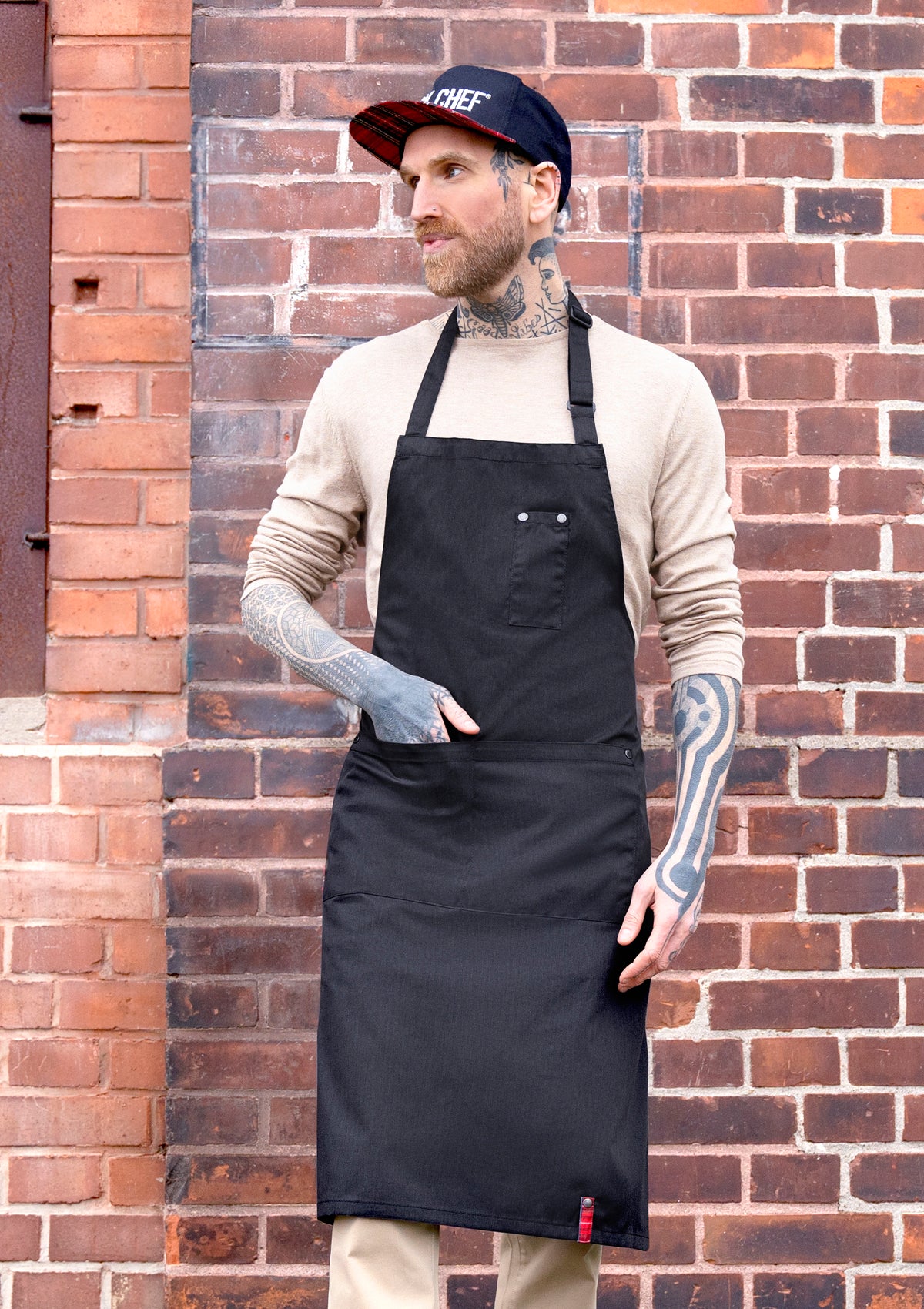 Bib Apron with Buckle & Pockets ROCK CHEF Unisex | Rock Chef