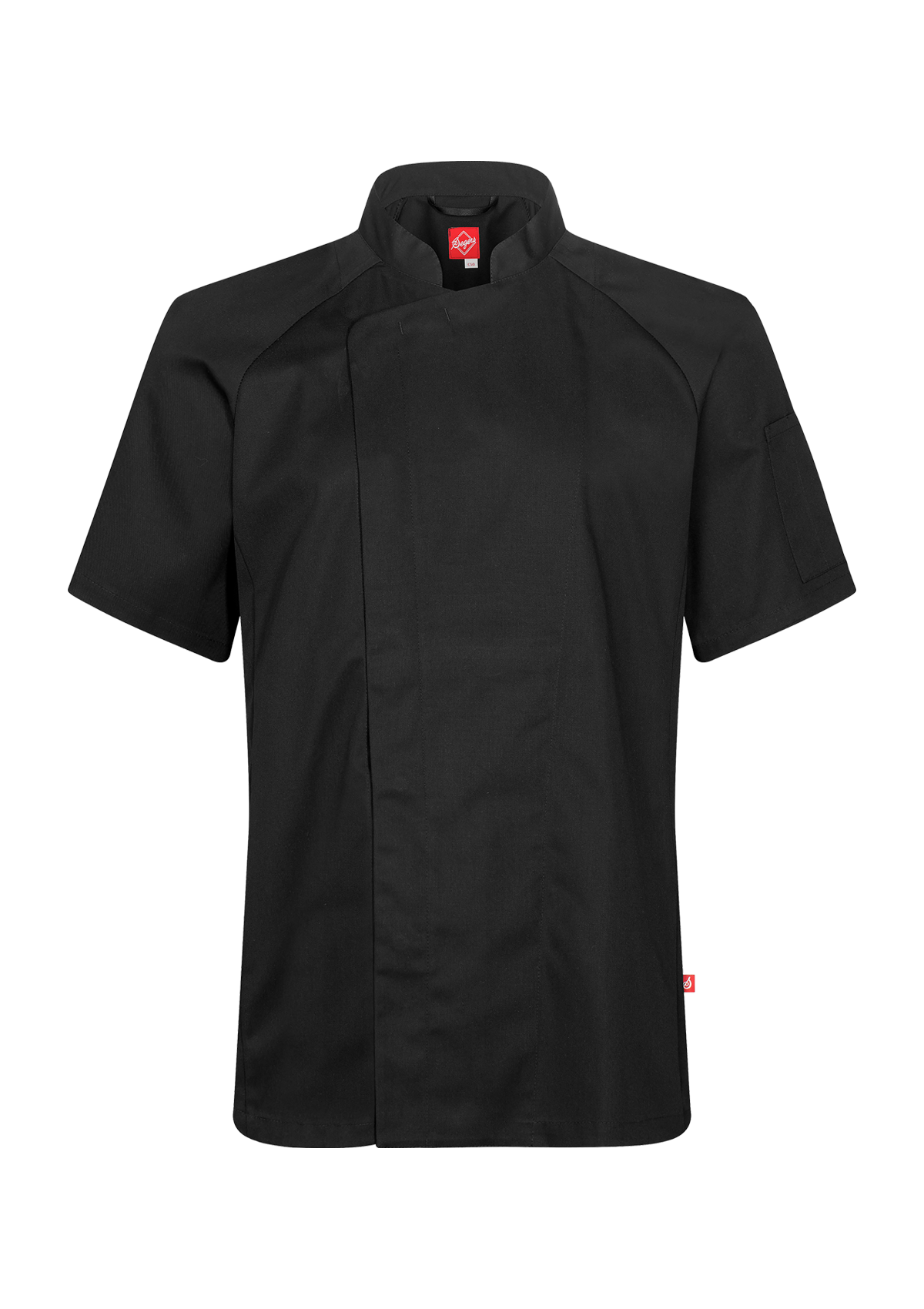 Men's Chef Jacket with Concealed Buttons Short Sleeves | Segers