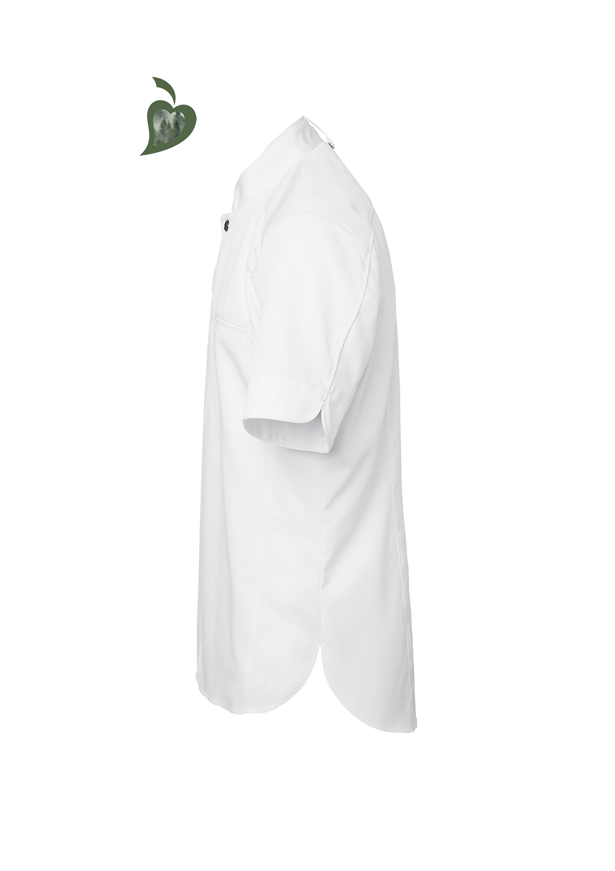 Men's Chef Shirt In Fine Quality Slim-Fit Short Sleeves | Segers