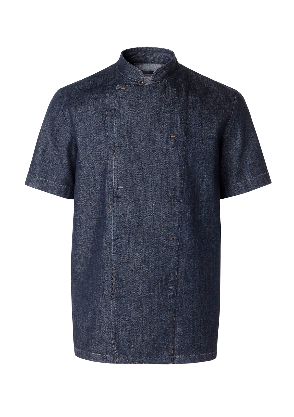 Men's Chef Jacket In Denim Double-Breasted Short Sleeves | Segers