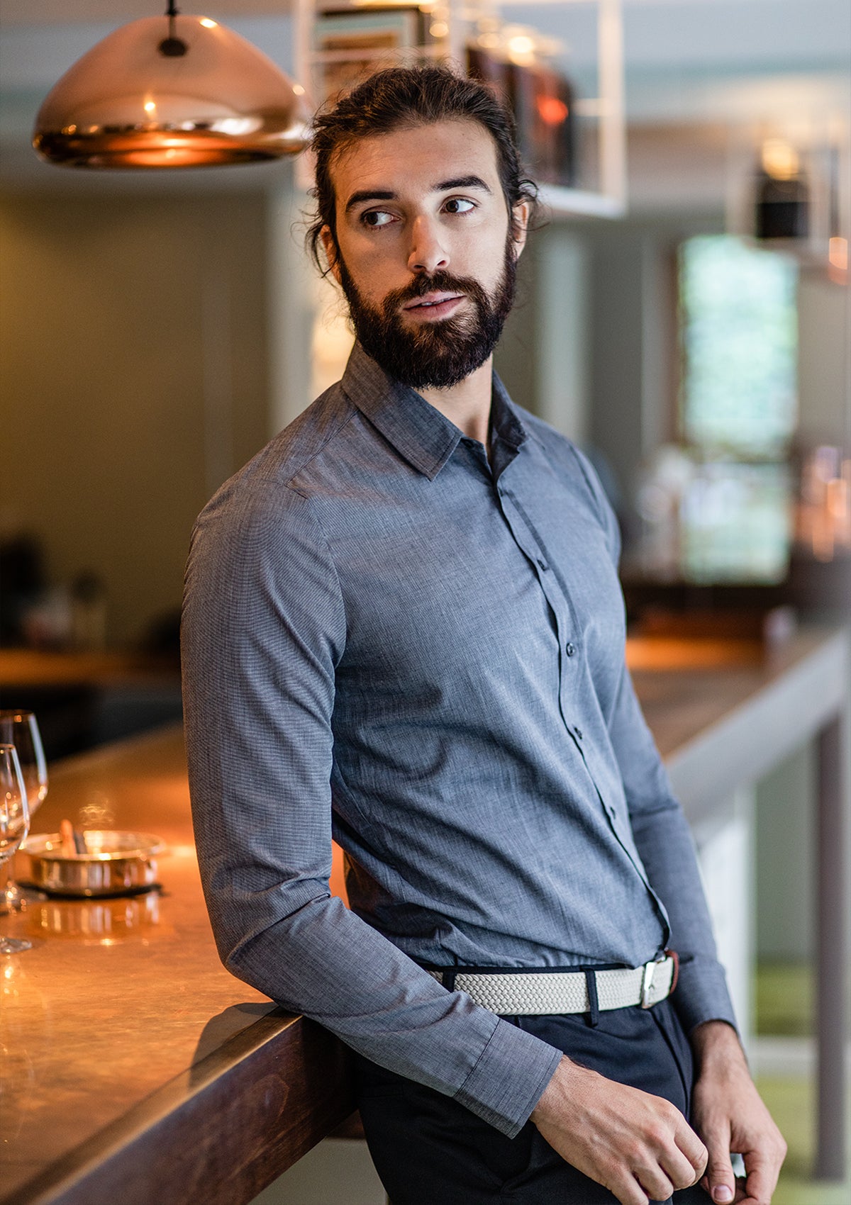 Men's Shirt Slim-Fit Long Sleeves | Segers