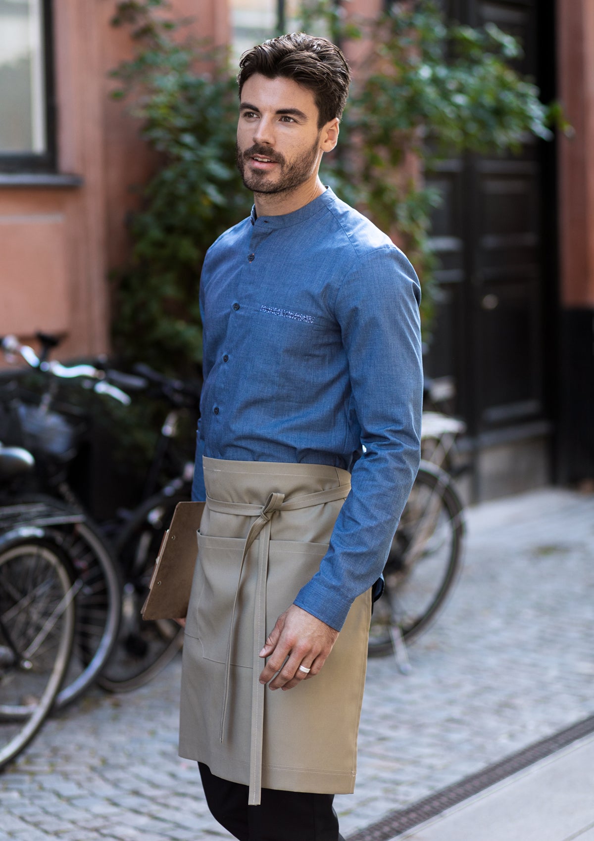 Waist Apron With Double Pouch Pocket Unisex | Segers