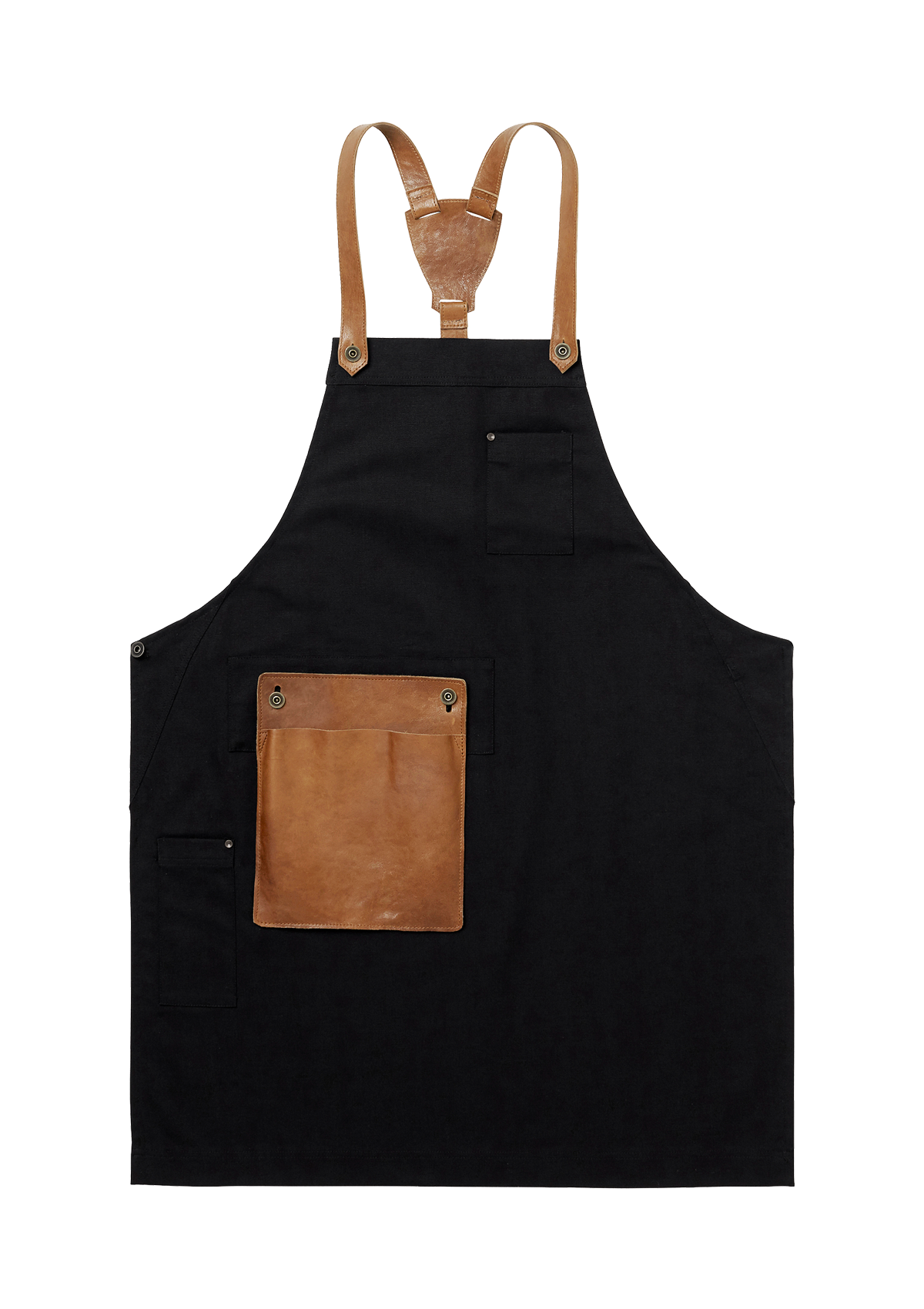 Bib Apron with Leather Details Unisex | Segers