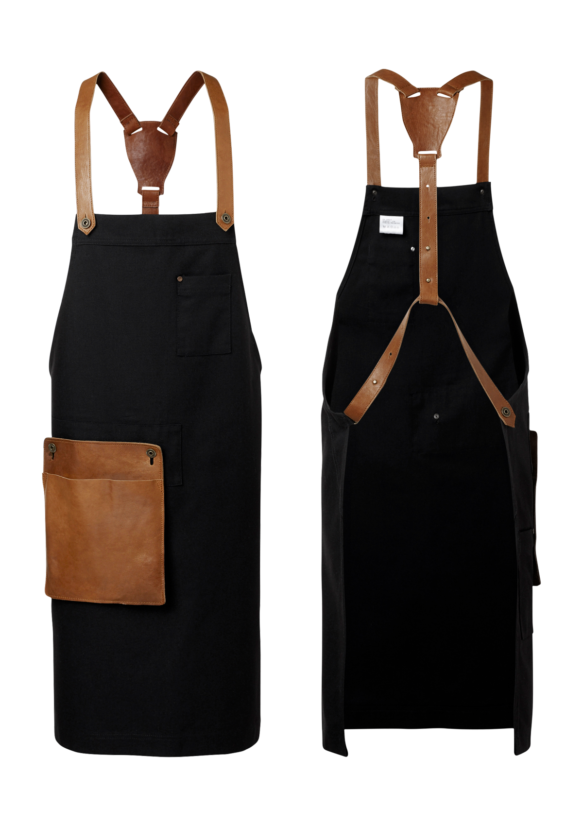 Bib Apron with Leather Details Unisex | Segers