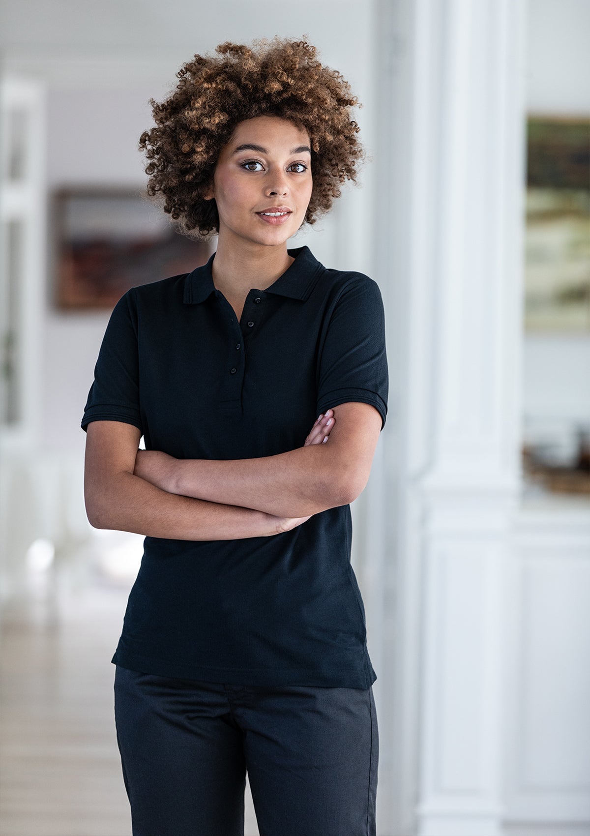 Women's Polo Shirt Slim-Fit Short Sleeves | Segers