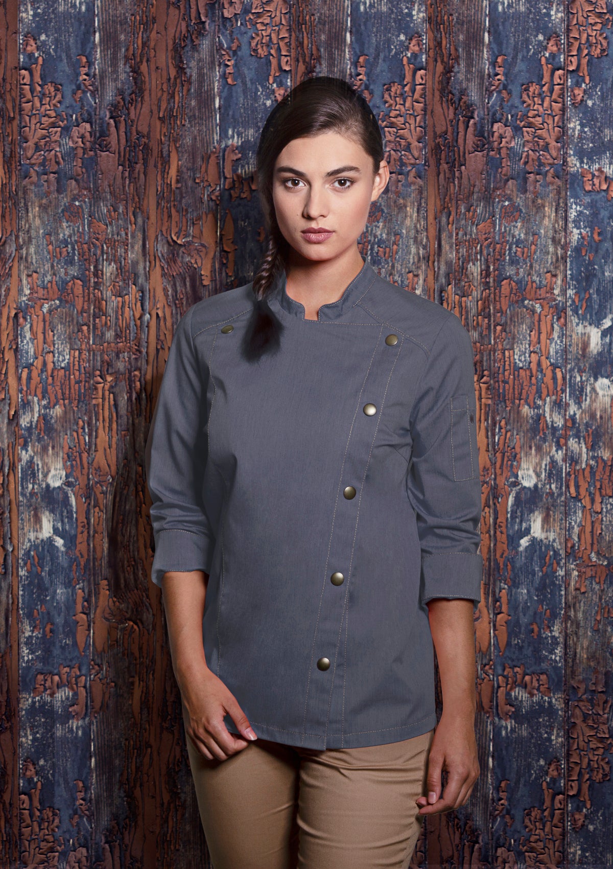Women's Chef Jacket Jeans-Style Long Sleeves | Karlowsky