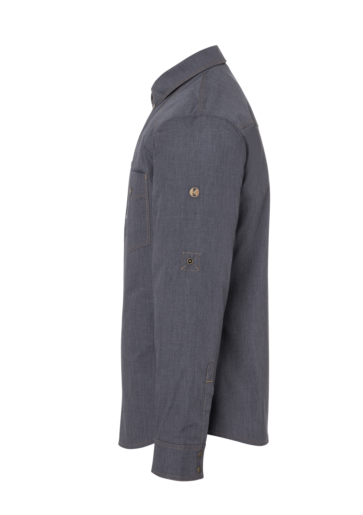 Men's Chef Shirt Jeans-Style Button-Down Long sleeves | Karlowsky