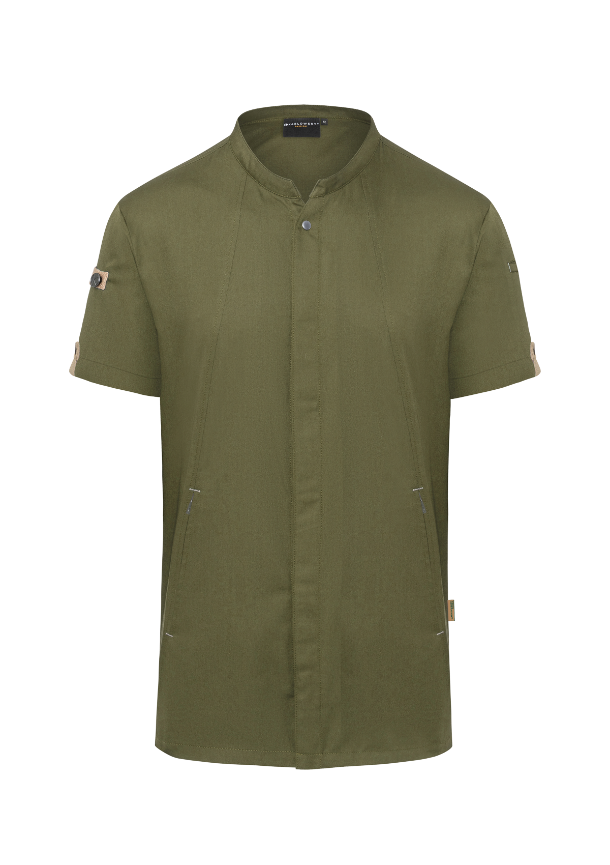 Men's Innovative Chef Shirt Green-Generation Short Sleeves | Karlowsky