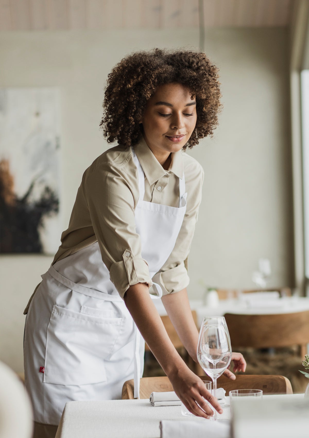 Bib Apron Block-Printed Unisex | Segers