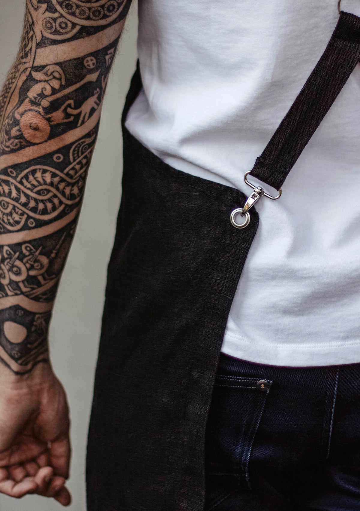 Bib Apron Marseilles In Fine Linen Unisex | U.C.W