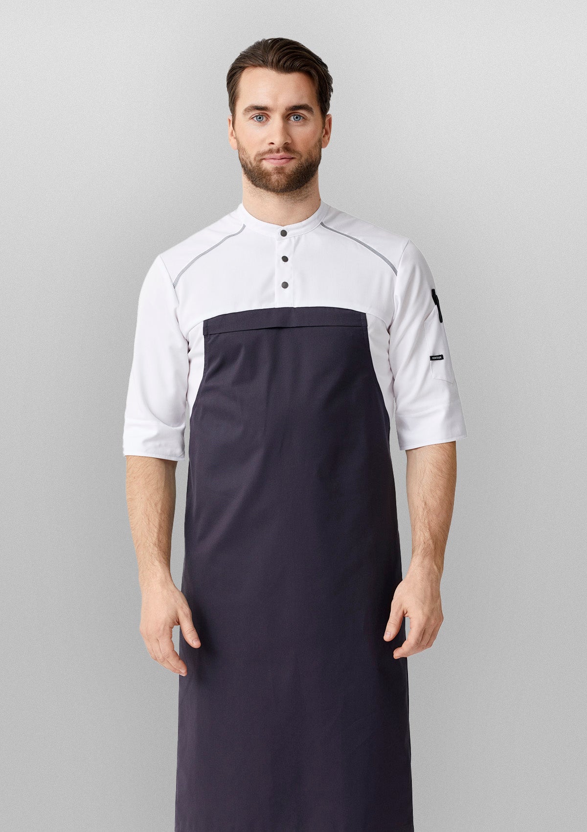Hybrid Chef Jacket with Integrated Apron 3/4 Sleeves Unisex | Kentaur
