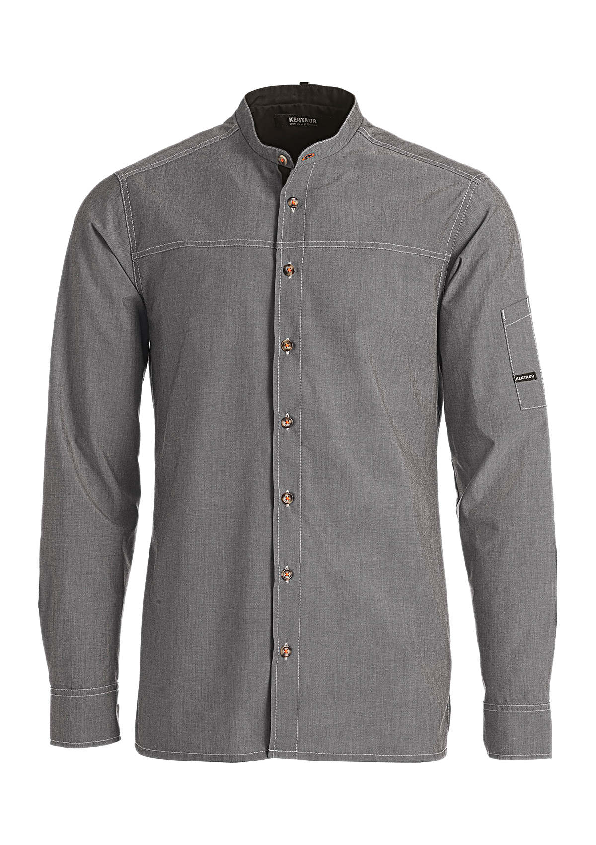 Chef & Service Shirt with Contrast Thread Long Sleeves Unisex | Kentaur