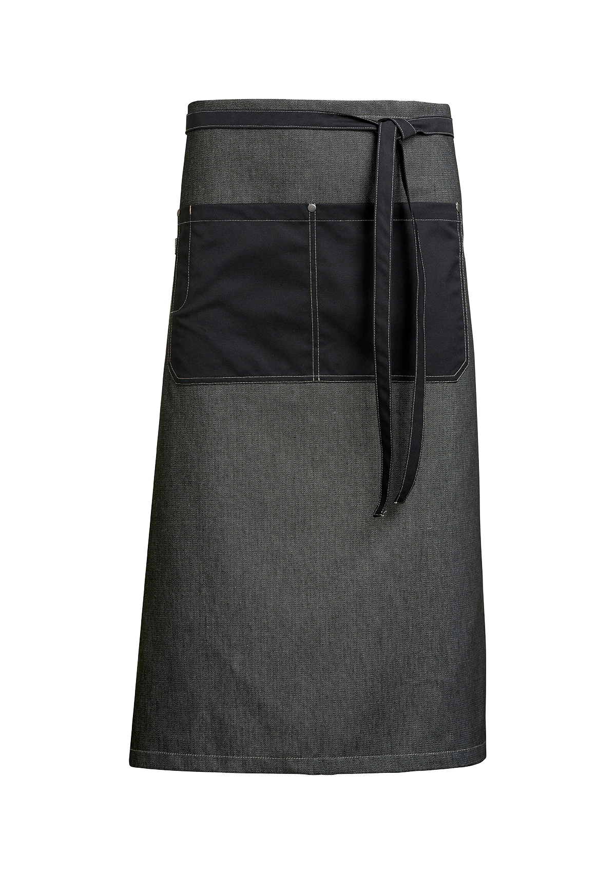 Raw Waist Apron with Black Pockets Unisex | Kentaur