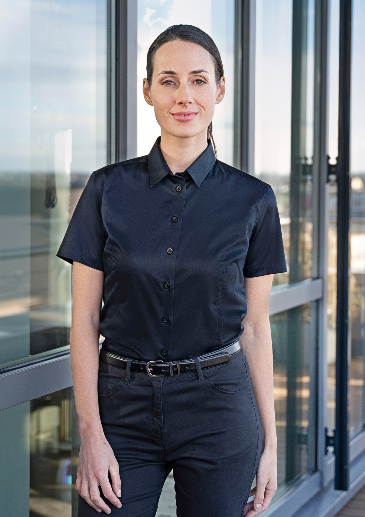 Women's Blouse Active-Stretch Short Sleeves Modern-Fit | Karlowsky