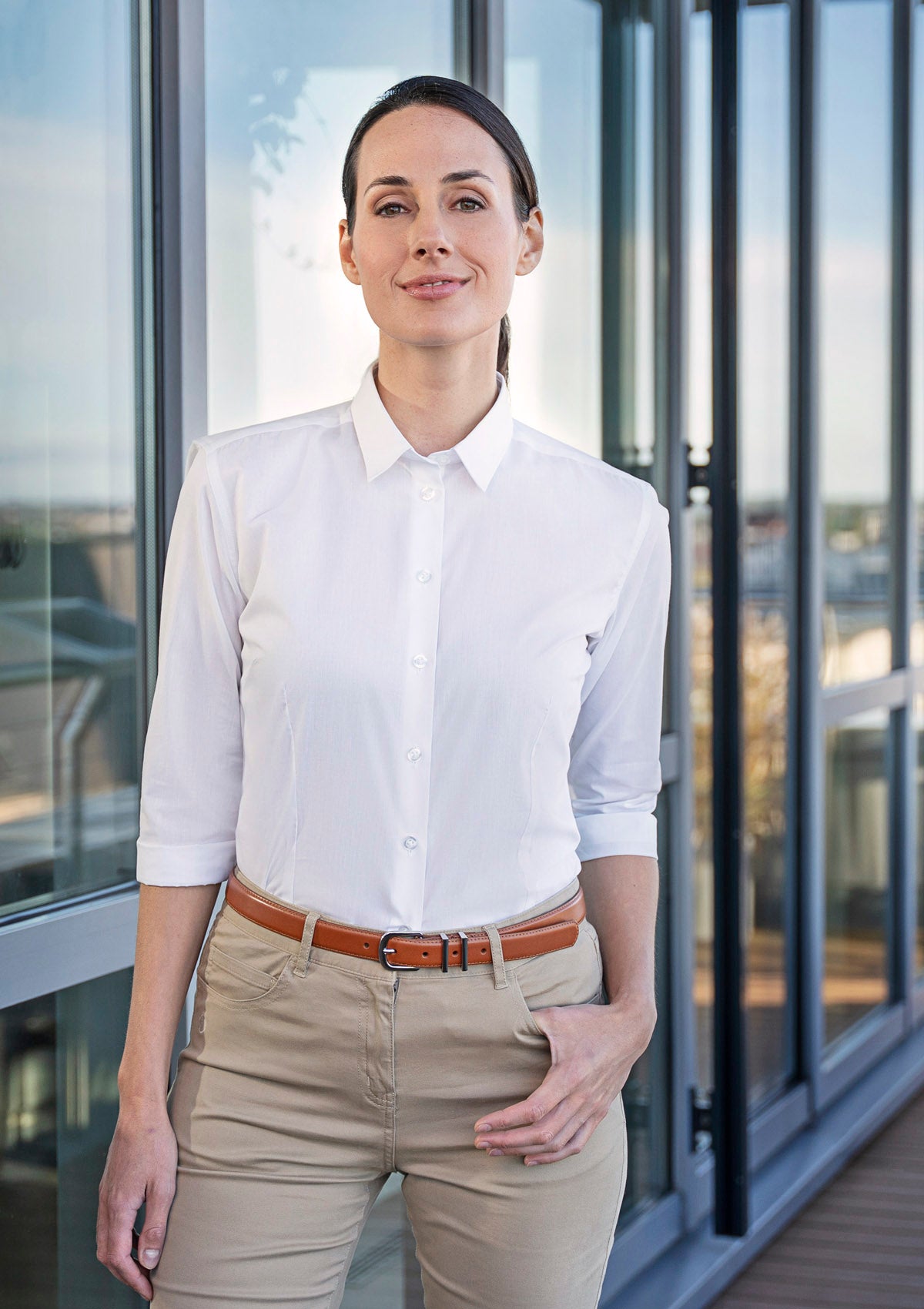 Women's Blouse Active-Stretch 3/4-Sleeves Modern-Fit | Karlowsky