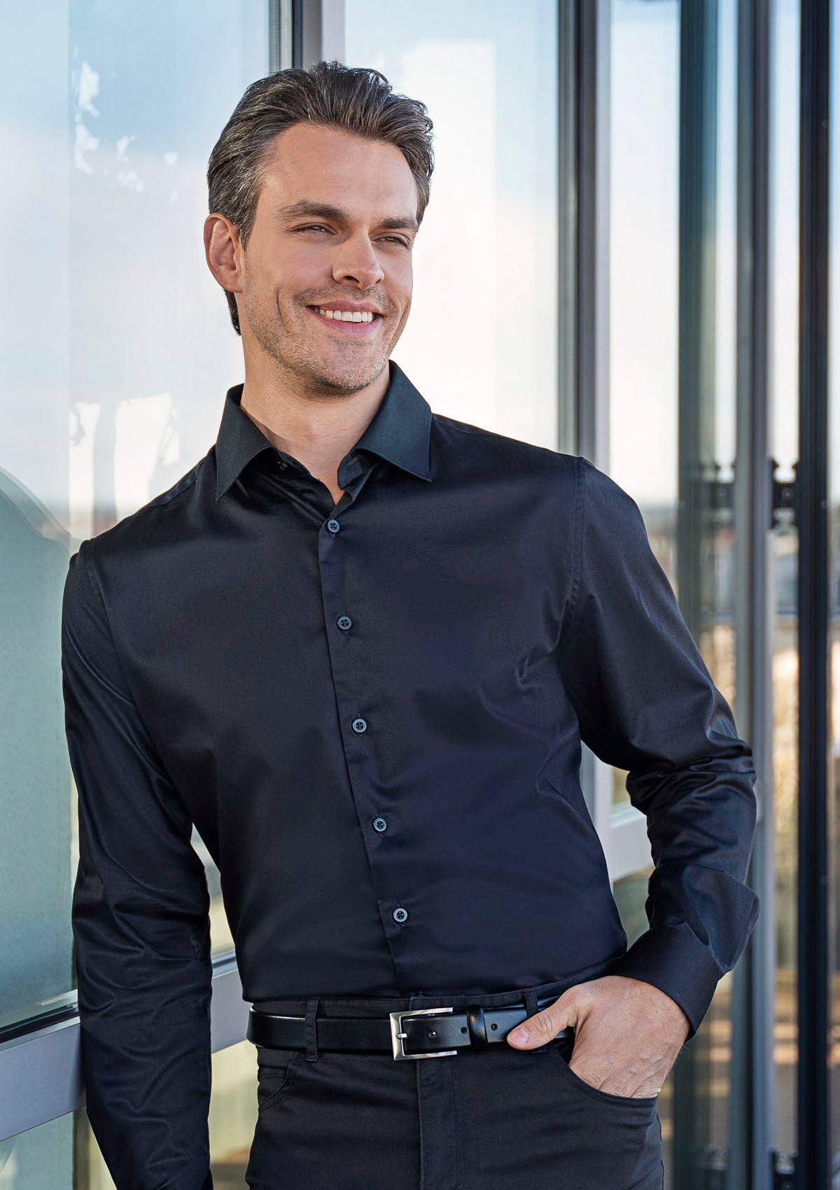 Men's Shirt Active-Stretch Long Sleeves Slim-Fit | Karlowsky