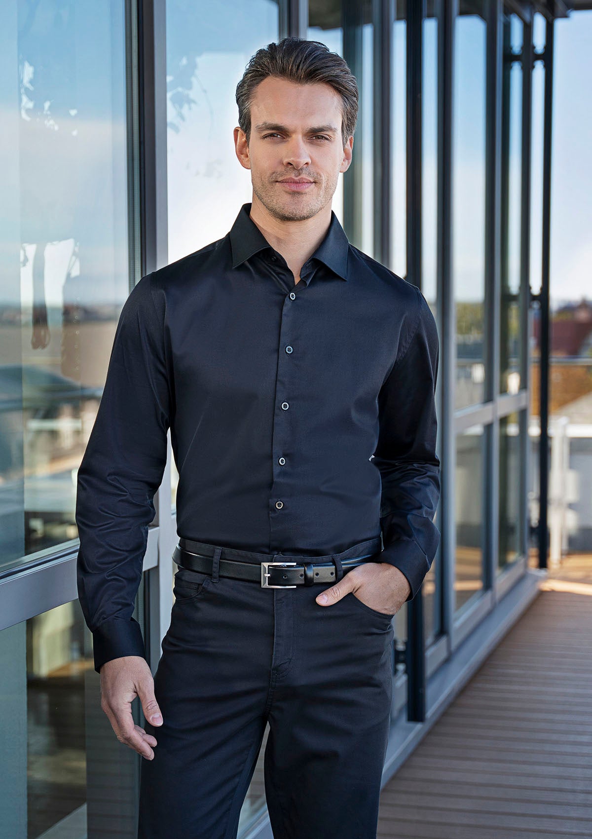 Men's Shirt Active-Stretch Long Sleeves Modern-Fit | Karlowsky