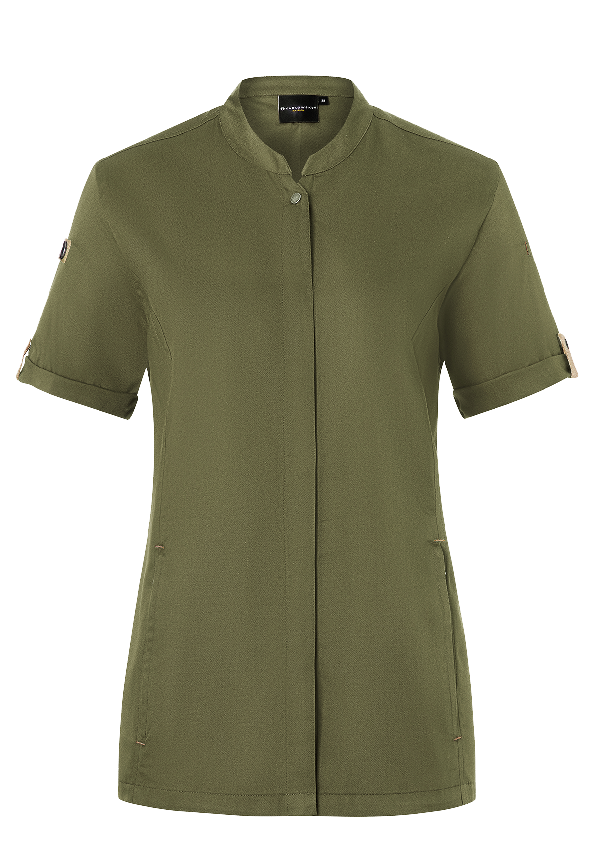 Women's Chef Shirt Short Sleeves Green-Generation | Karlowsky