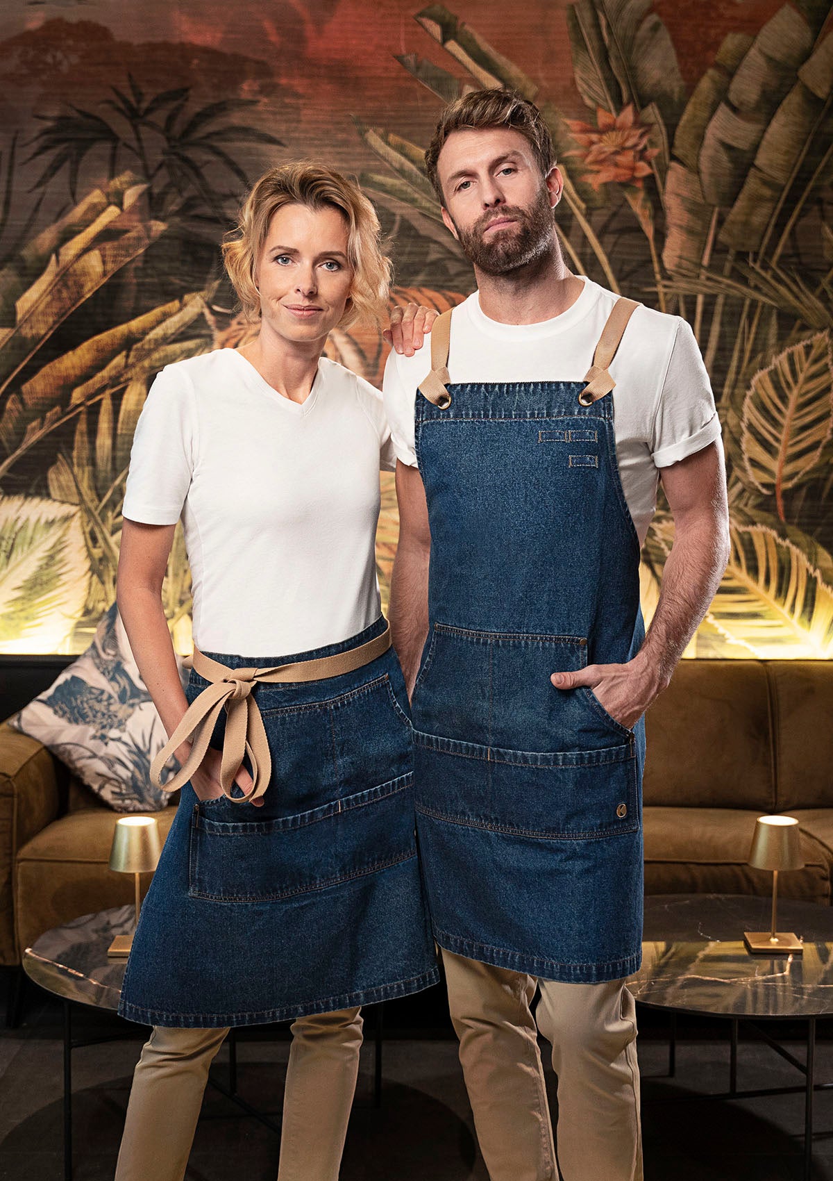 Bib Apron Denim Urban-Style Unisex | Karlowsky