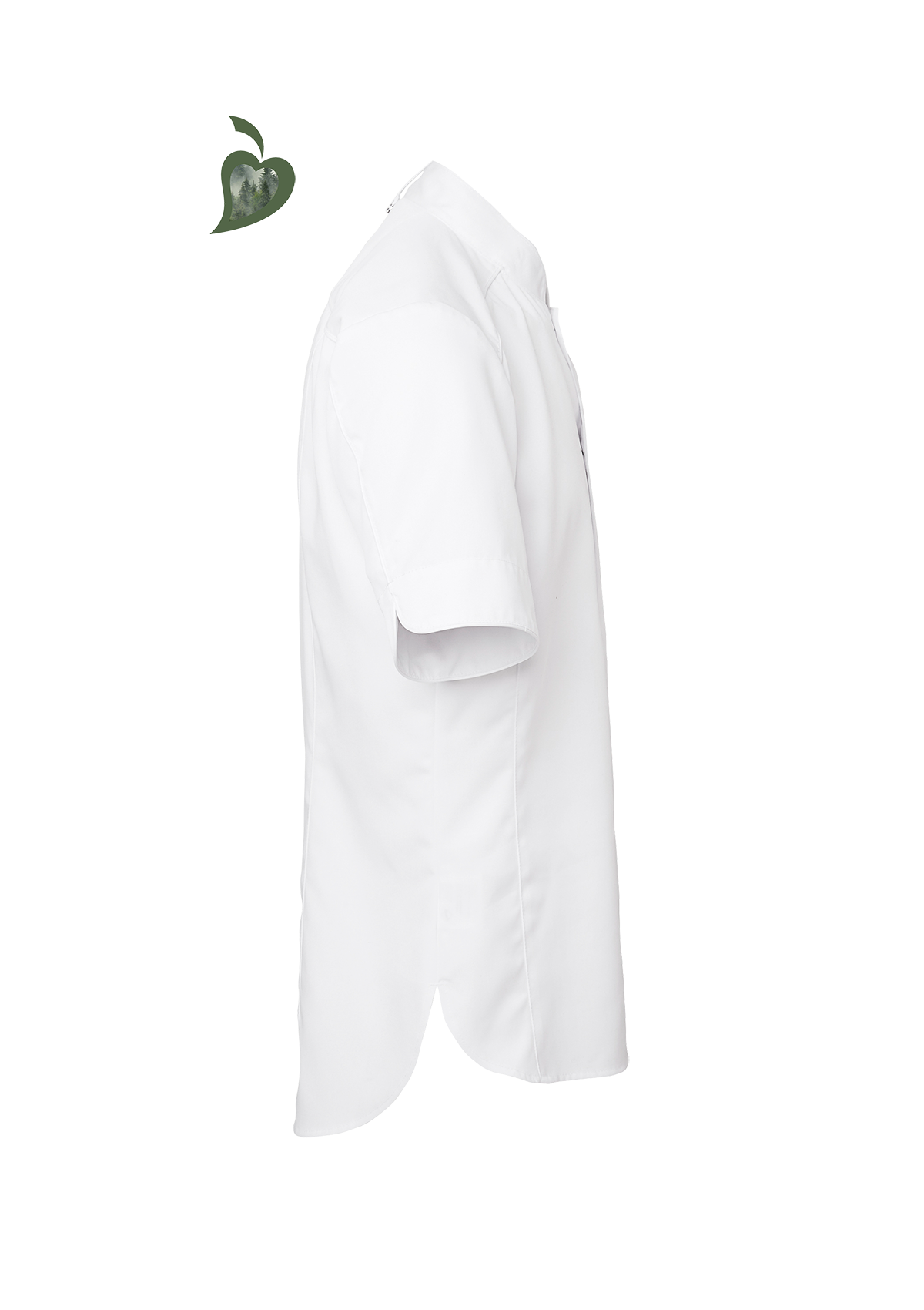 Men's Chef Shirt In Fine Quality Slim-Fit Short Sleeves | Segers