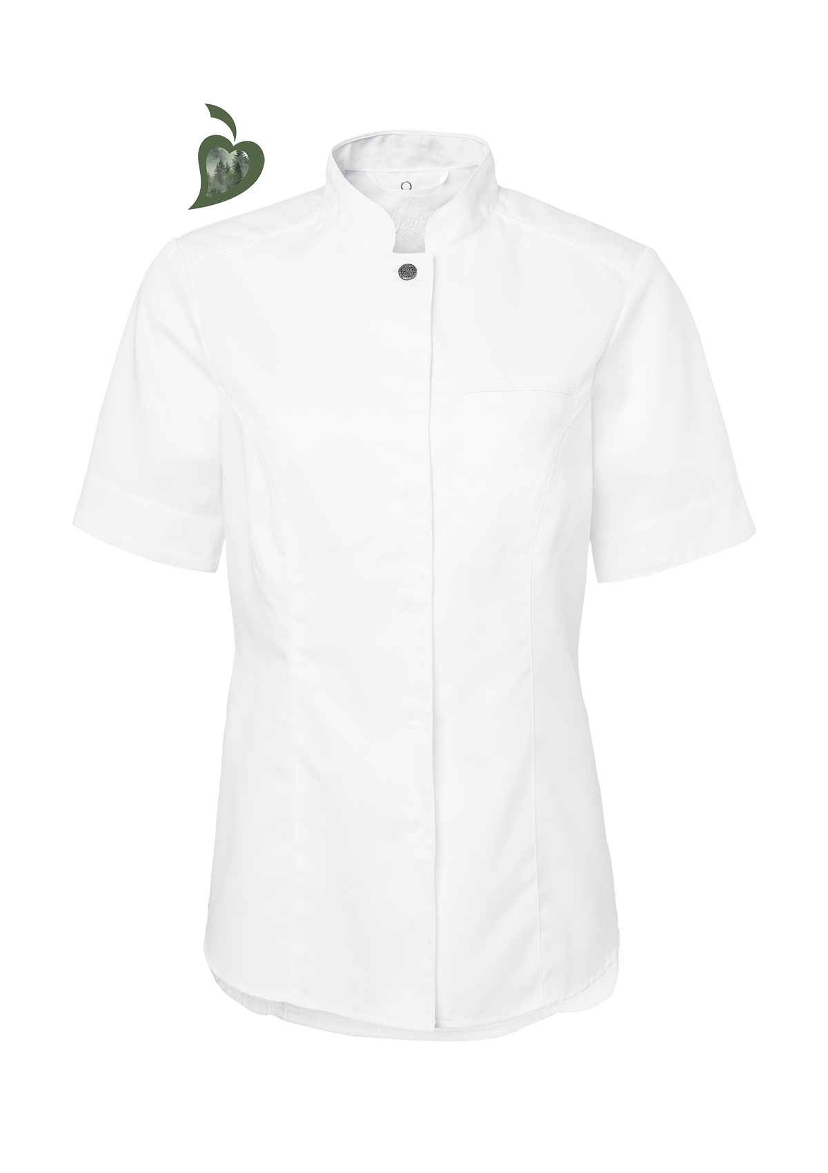 Women's Chef Shirt In Fine Quality Slim-Fit Short Sleeves | Segers