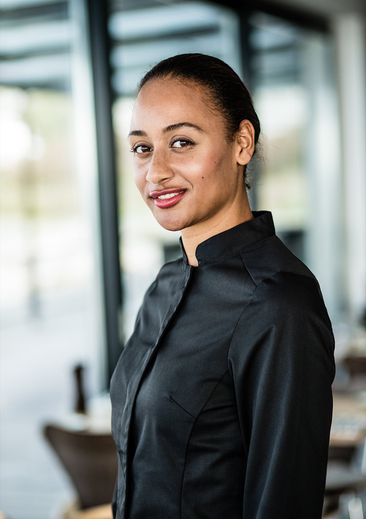 Women's Chef Shirt Slim-Fit Long Sleeves | Segers