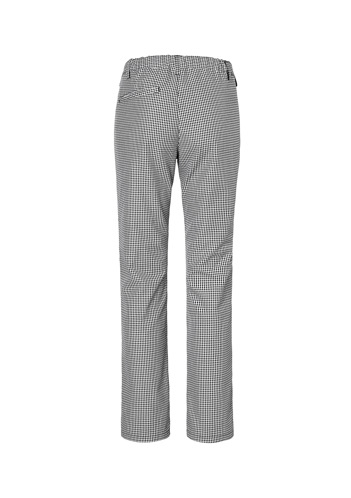 Women's Chef Pants in Black Pepita with Smooth Front | Segers