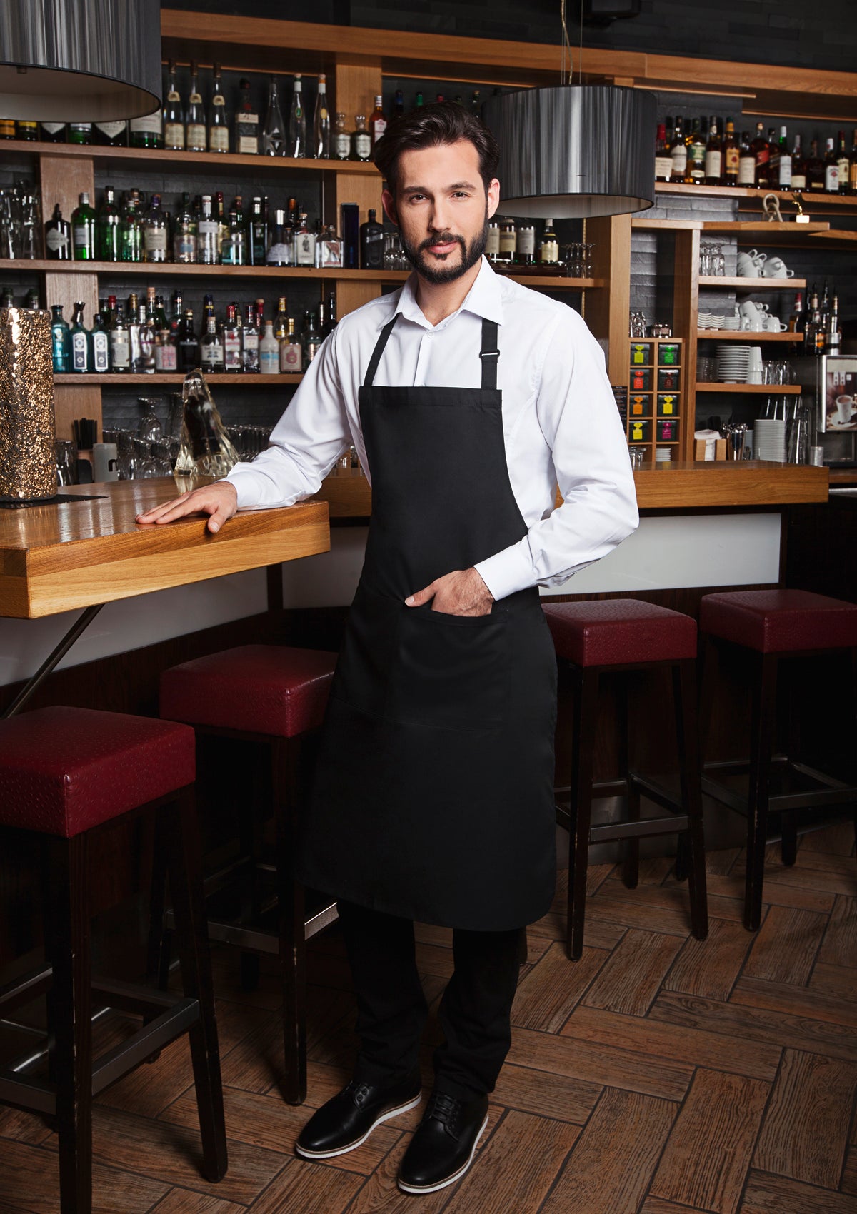 Bib Apron Basic With Pockets Unisex | Karlowsky