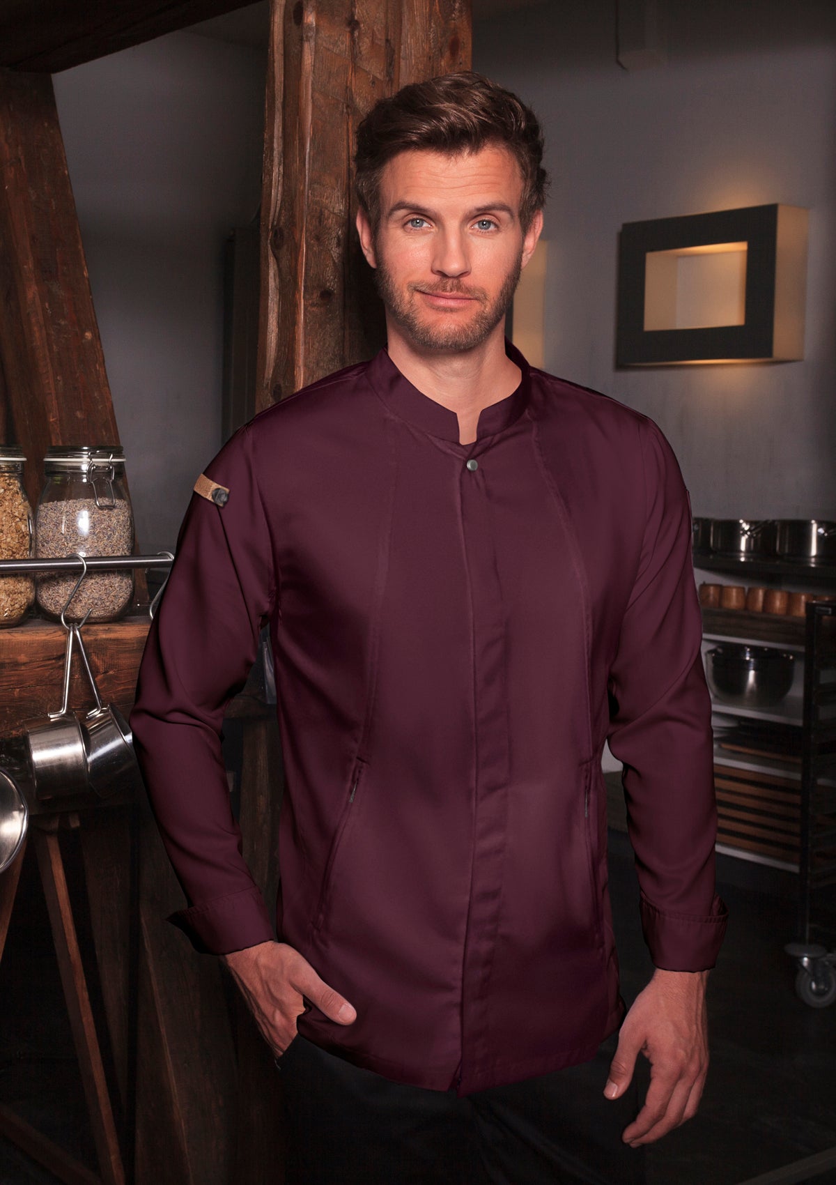 Men's Innovative Chef Shirt Green-Generation Long Sleeves | Karlowsky