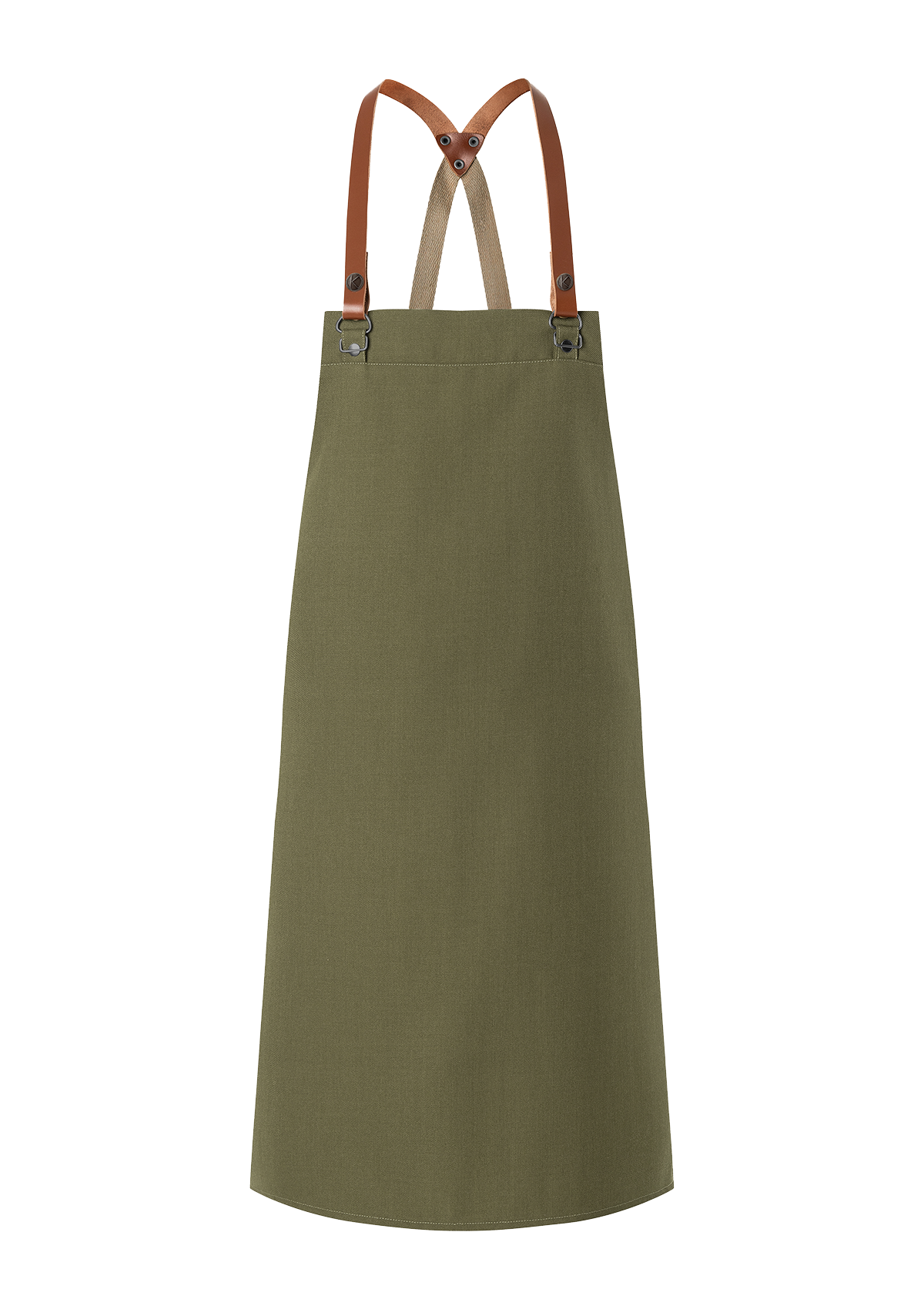 Bib Apron With Leather Straps Green-Generation Unisex | Karlowsky