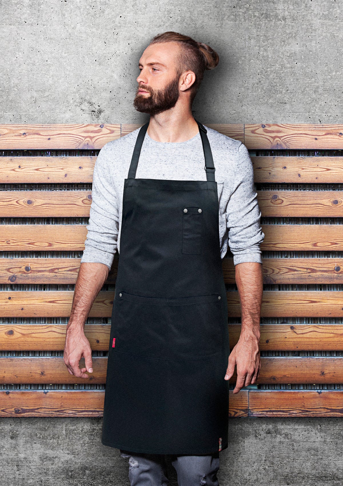 Bib Apron with Buckle & Pockets ROCK CHEF Unisex | Rock Chef