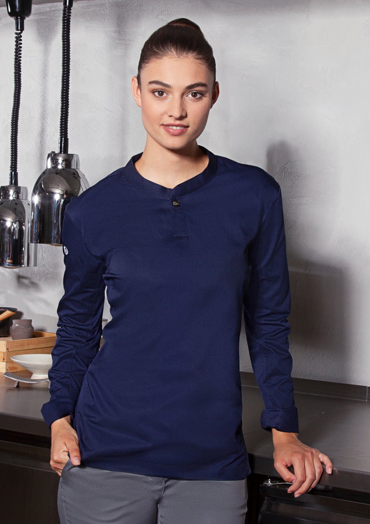 Women's Chef Shirt Performance Slim-Fit Long Sleeves | Karlowsky