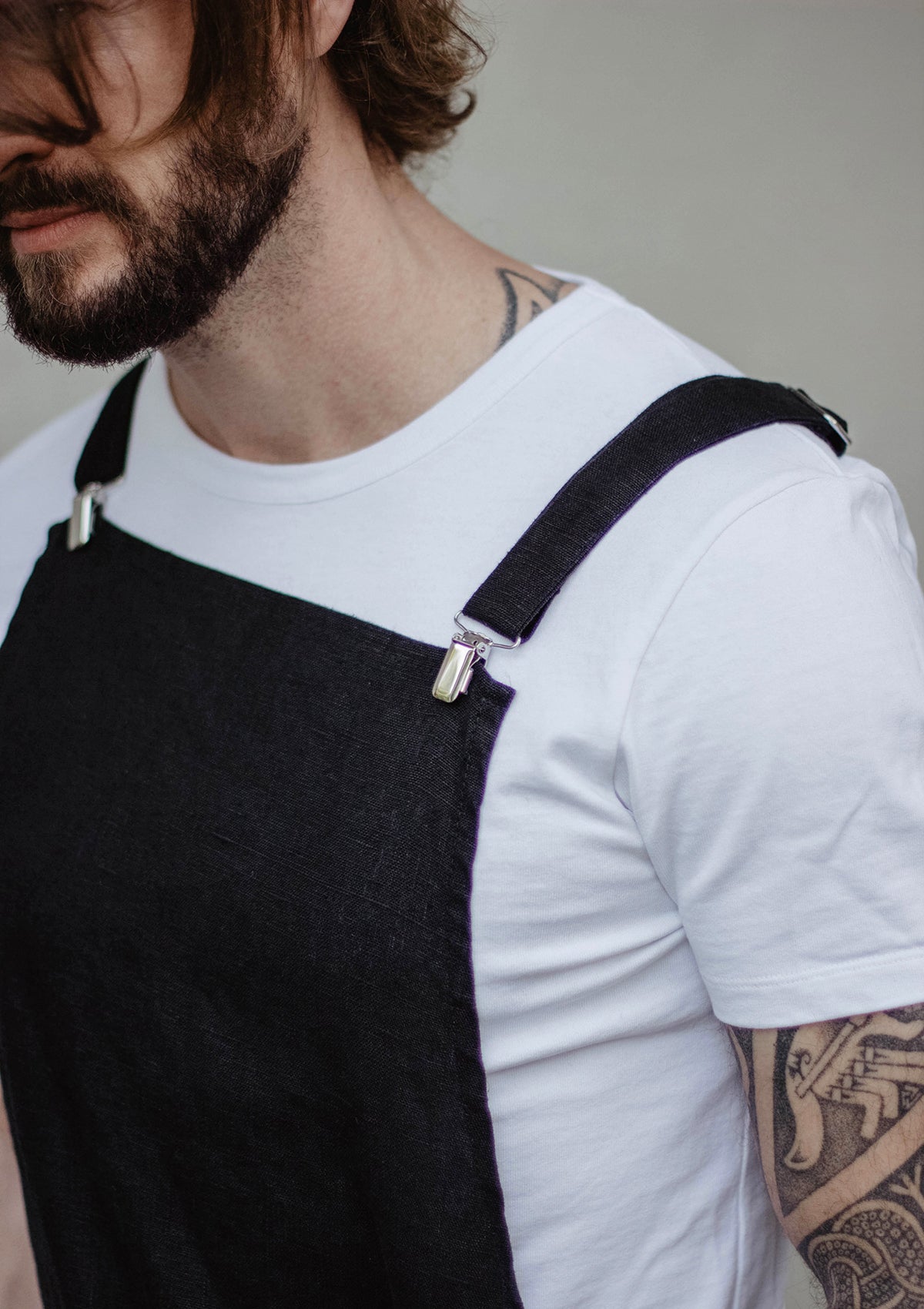 Bib Apron Marseilles In Fine Linen Unisex | U.C.W