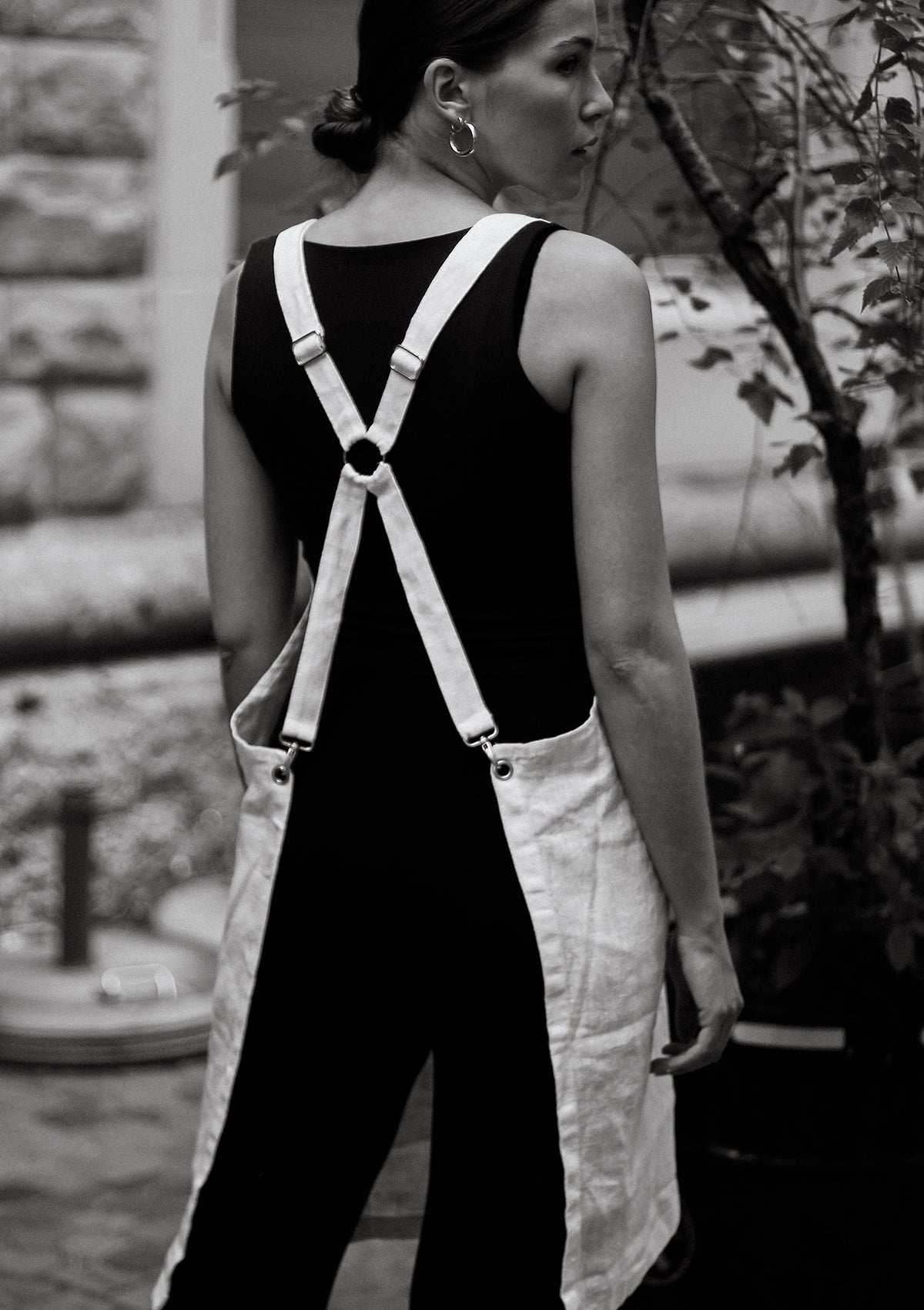 Bib Apron Marseilles In Fine Linen Unisex | U.C.W