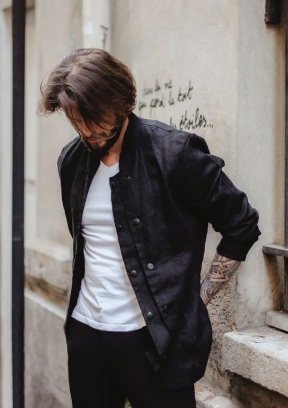 Chef Jacket Sydney In Fine Linen Long Sleeves Unisex | U.C.W